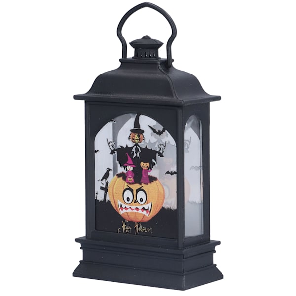 Halloween dekorativ öppen spis lampa transparent vindlampa för fest festival inomhusBZ2671‑W‑2 pumpa[C]