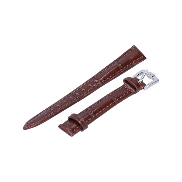 Armbandsrem med stiftspänne, utbytbar klockbandsrem, unisex, brun 12 mm / 0,47 tum [C]