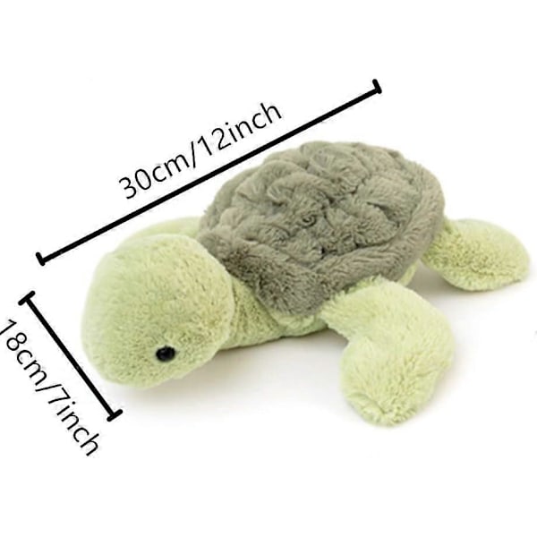12 tum Viktad Plysch Söt Sköldpadda Gosedjur, Mjuk Havssköldpadda Plysch Leksak Sköldpadda Plushies Kudde - Present till Barn, Bebisar, Småbarn