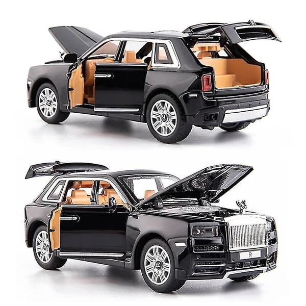 1/32 Rolls Royce Phantom Trykstøbt Legetøjsbil Miniature Model Luksus Super Træk Tilbage Lyd & Lys Døre Kan Åbnes Samling Gave Barn Rolls-Royce Cullinan