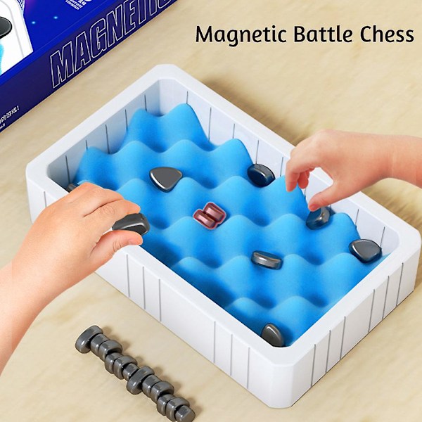 Magnetiskt Schackspel, 2024 Magnetiskt Brädspel, Roligt Bordsspel Med 20 Magneter, Strategispel För Barn Och Vuxna
