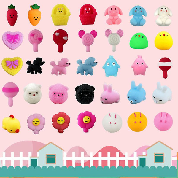 2023 nya 50-5 st Mochi Squishies Kawaii påskägg Squishy leksaker för barn Antistress Party gynnar stress relief leksaker för födelsedag 20pcs