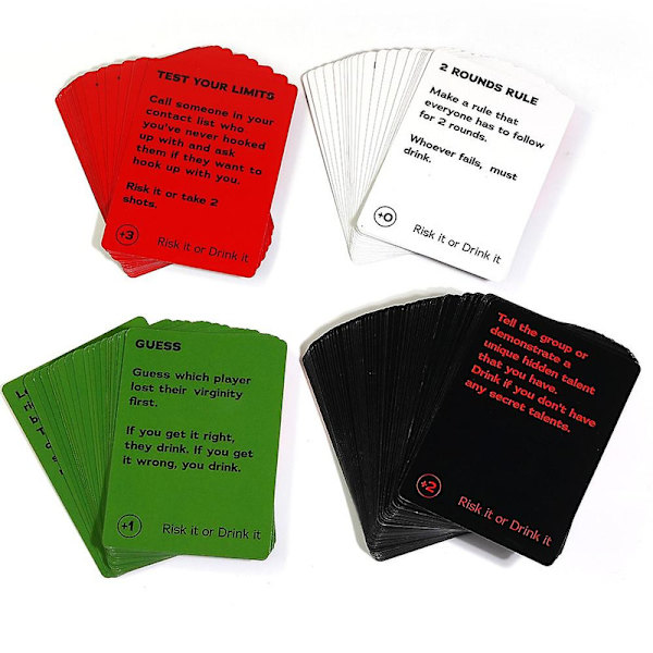 Risk It Or Drink It Roligt Festspel för College Kortspel Drickspel Pregame Night Uppsluppen V?gar Utmaningar Fr?gor Vuxen