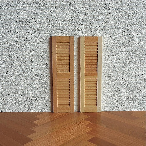 5x1/12 Nukkekodin Pienois DIY Viimeistelemättömät Ikkunaverhot Koristeet (C)