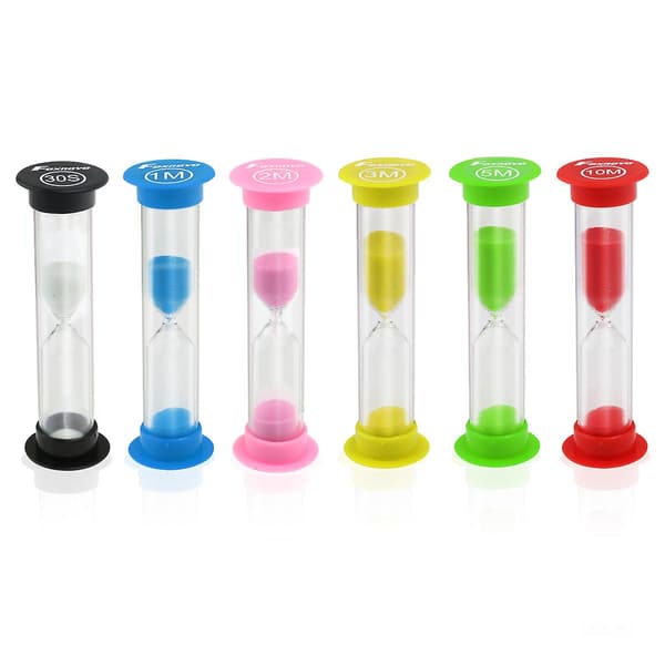 Tidsmålere til Børn Sandur Timer Timeglas Timer 1 Minut Sandur 5 Minutter Sandglas Timer Timeglas TimerC[C]