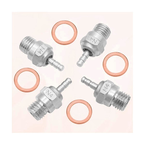 4 stk. Hot Glow Plug N4 Tennplugger Nitro Motordeler Erstatter Os For Redcat 1/8 1/10 Rc Bil Lastebil