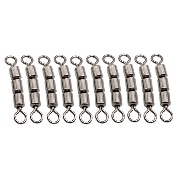 Fiskegrej Triple Rullende Hvirvler 10-pak Solid Ring