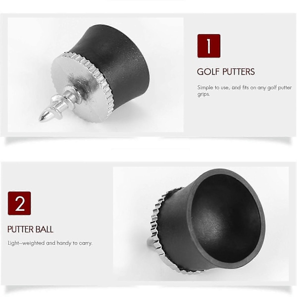 5 stk Golf Ball Plukk Opp Henter Sugkopp Verktøy Sugkopp kompatibel med Putter Grip Golf Treningshjelpemidler, Svart-B15