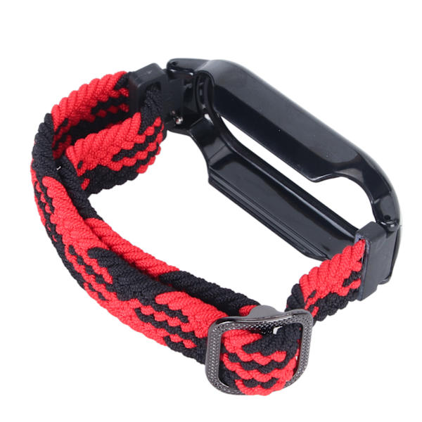 3 i 1 Urremme Skærmbeskytter Etui Udskiftningsrem Beskyttelsesfilm Etui til Mi Band 7 Sort Rød Rem Sort Skal[C]
