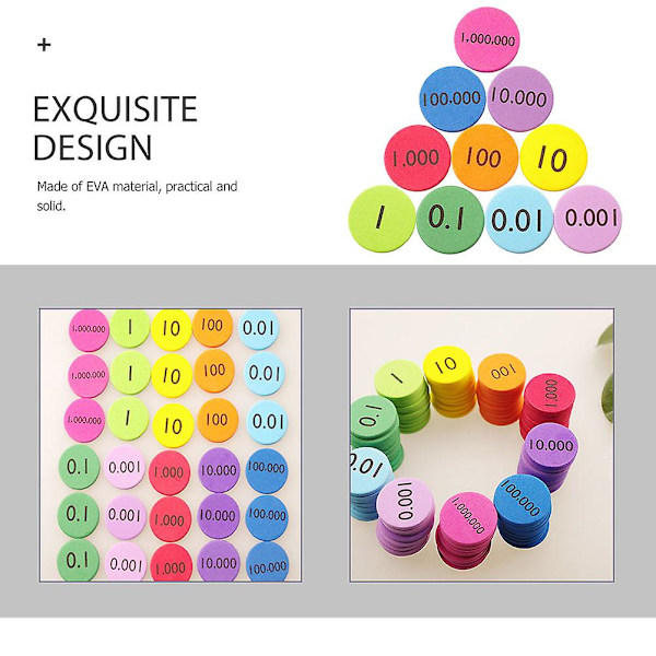 300 st skumdigitala skivor Platsvärdesdiskar EVA Värdemanipulativa Matematik Platsvärdesdiskar Skumdiskar[C]
