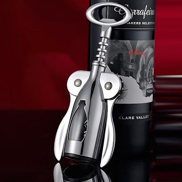 Vinkorksskruv, Premium Vingkorksskruv i Zinklegering med Multifunktionell Flasköppnare, Uppgraderad Korkdragare, Multifunktionell Vin- och Ölöppnare