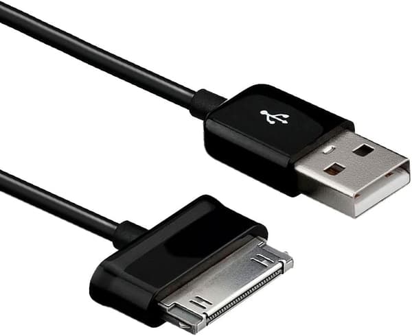 USB Datakabel Oplader Datakabel Datasync Sort til Samsung Galaxy TAB 2 10.1 P1000 7.1 Oplader