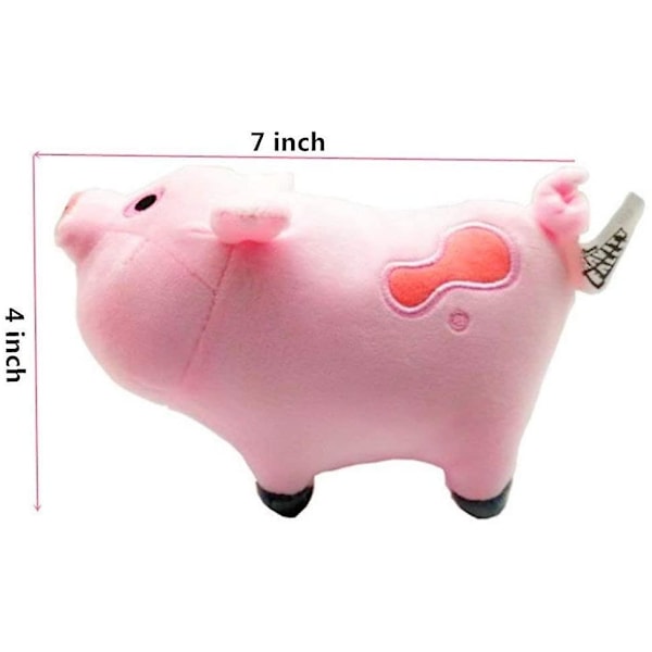 Gravity drop Waddles Pig Mabel Baring Gnome Pludsedukke børnelegetøj 7\" med etiket (Waddles Pig)