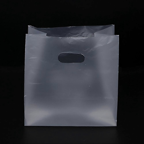 50 stk. Plast Gavepose Takk Plast Handlepose Med Håndtak Julebryllupsfest Gavepose (C)