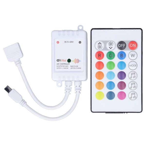 24 Taster Smart LED Fjernbetjening RGB Trådløs Controller 16 Farver 4 Lysmønstre DC 5v24v Til Tuya4 Vej