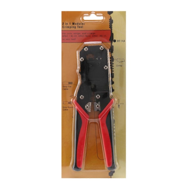 Ethernet-kontaktkabel LAN-kabel Crimper Cutter Stripper Tångverktyg för Cat5