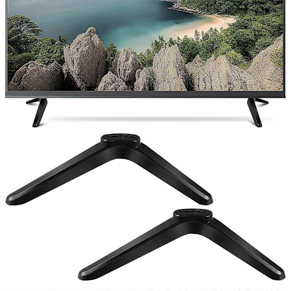 2 st TV-fästen, TV-fästen för bord, TV-hållare med skruvar Black 21.50X6.00X3.00CM