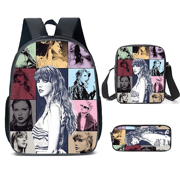 3Pcs Singer Taylor Swift Backpack Children School Bag Lunch Bag Pencil Case Gifts