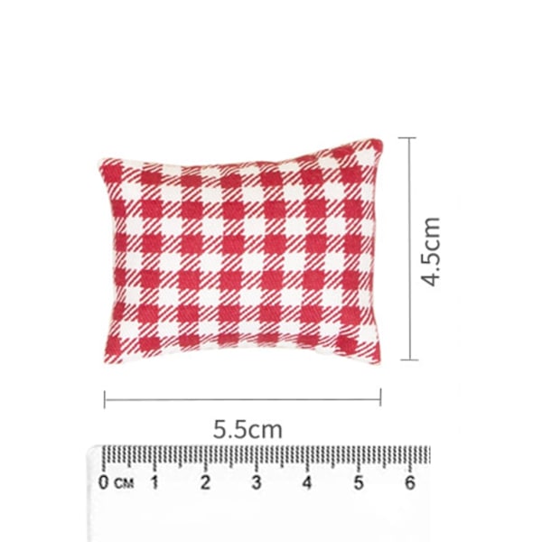 4 stk Miniatyr Dukkehust Pute For Sofa Couch Seng Dukkehust Tilbehør Hvit