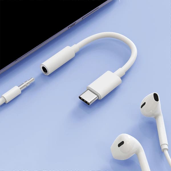 USB-C lydadapter med 60W hurtiglading for hodetelefoner og omformer[C]
