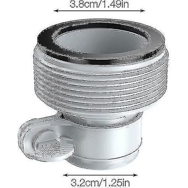 Pool Adapter, Set med 4 Pump Adaptrar, Pool Slangadapter, Slangadapter B för Poolfiltreringssystem (grå)[C]