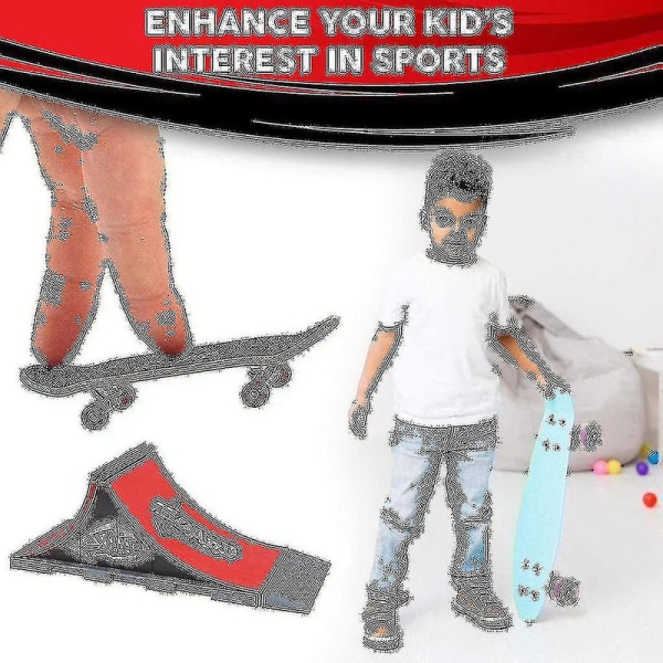 Finger Skateboards Skate Park Ramp Parts Deck Sportspel för barn C