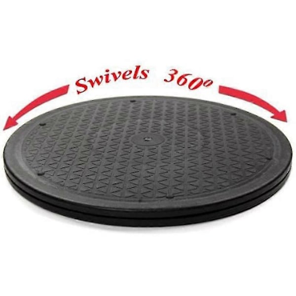 12 Tommers Heavy Duty Roterende Svingbar Stålkulelager Stativ For Monitor TV Dreieskive Lazy Susans B black