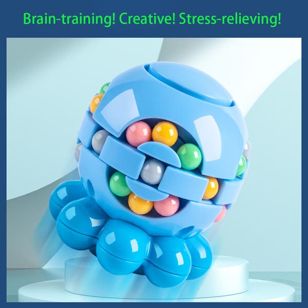 Octopus Magic Bean Puzzle Cube – Stressreducerande Fidget Leksak för Barn, 3D Pedagogisk Sensorisk Leksak A