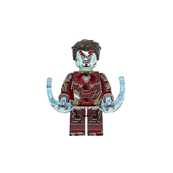 Zombie-version av Avengers Super Brittiska Iron Man Falcon Dr. Qi Minifigur Byggklossar