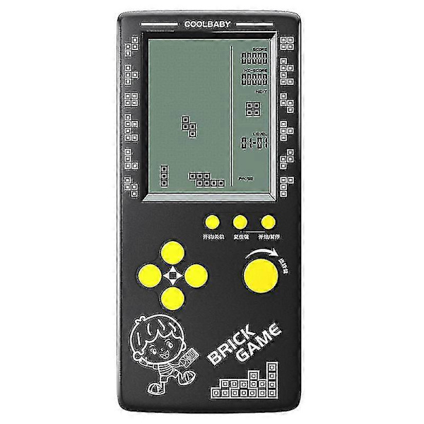 Rs-100 Tetris Spelkonsol Klassiskt Blockspel Pusselspel Spelare Handhållen Spelmaskin Tegelspel Batterier Ingår Intebeyamis G