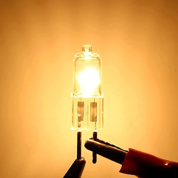 Pakke med 10 G4 Halogenpærer 10W 12V Techgomade Halogen Pære med Stiftbase, Varmt Hvit 3000k