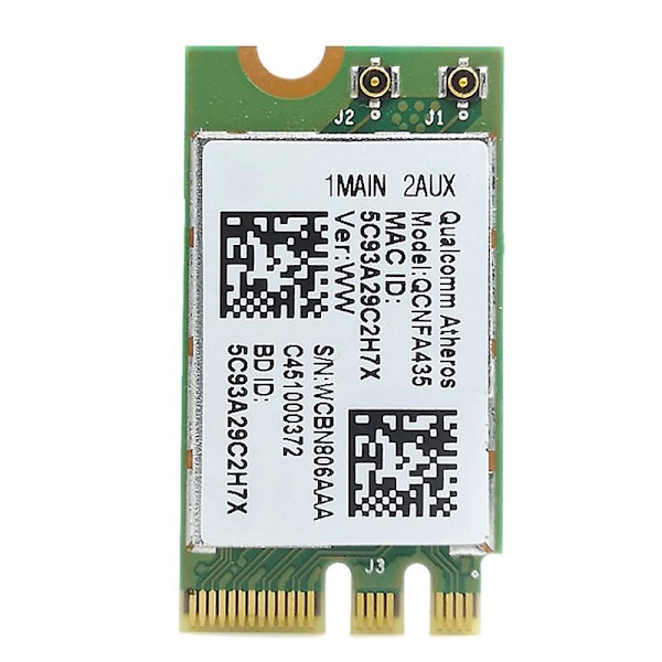 Trådlöst adapterkort för Qualcomm Atheros QCA9377 QCNFA435 802.11AC 2.4G/5G NGFF WIFI-kort Bluetooth 4.1