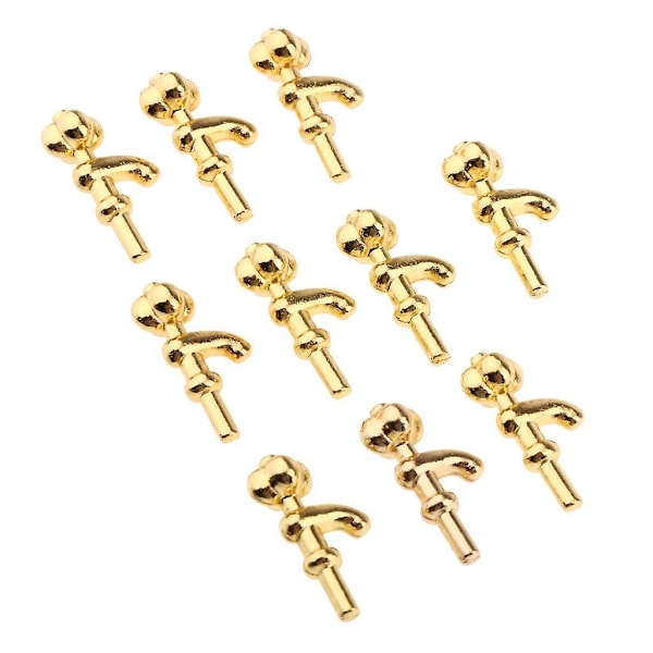 10 Stycken Miniatyr Metall Vattenkran för 1/12 Dockhus Tillbehör A (C)