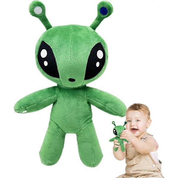 Grønn Alien Plysj Leke 34cm Alien Fyllt Figur, Tegneserie Alien Plysj Dukke, Alien Plysj Puter, Myk Alien Plysj for Barn Gave