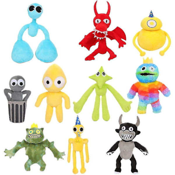 11,8 tuuman Rainbow Friends -pehmolelut: Pehmeä ja söpö pehmoeläin, seikkailu- ja kauhupelihahmo (punainen dinosauruksen muotoinen hirviö)
