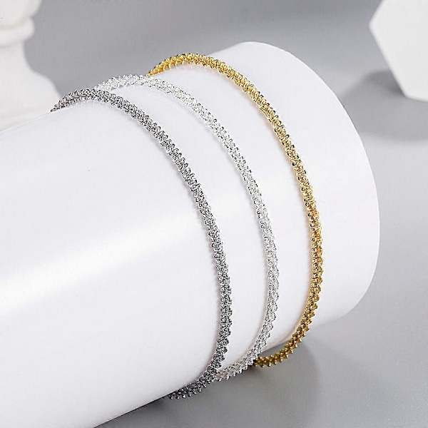Lätt lyxigt stjärnblomarmband, glittrande armband, justerbart, lämpligt för damer flickvän fru (C)