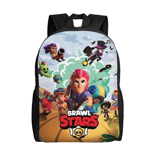 Brawl Stars Alsidig Rygsæk Vaskbar afslappet stil Skole Elev Rygsæk Trendy Oxford Klud Computer Taske Unisex-HXN2581[C]