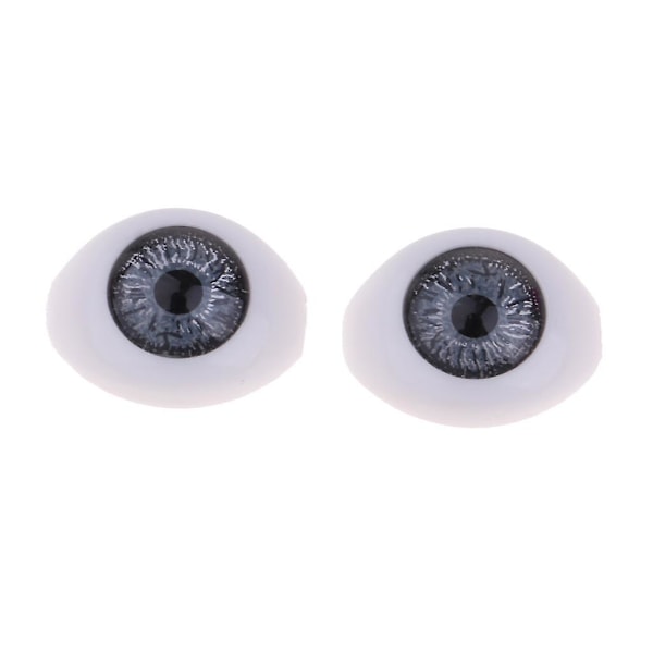 Säkerhetsögon 14mm Akryl Ögon för 1/4 BJD Docka DIY Tillverkning Silver (C)