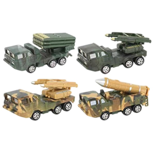 4x 1/64 Skala Miniatyr Lastebilmodeller Transportleke for Barn Festgaver (C)