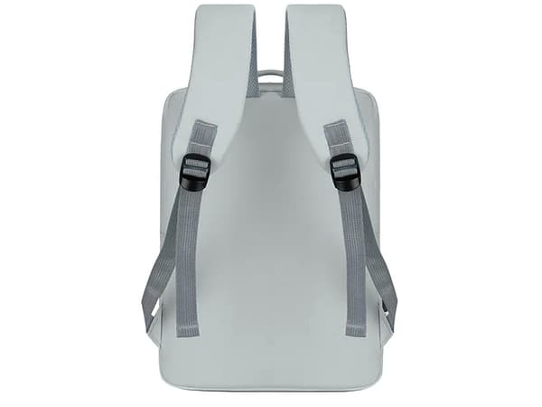 Grå polyester rygsæk med USB-port og laptoprum, 18-20L[C] grå gray