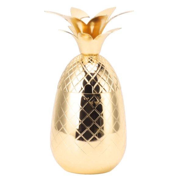 Cocktailshaker Ananasform rostfritt stål polerad slät yta 500 ml för hemmabarC[C] Gold