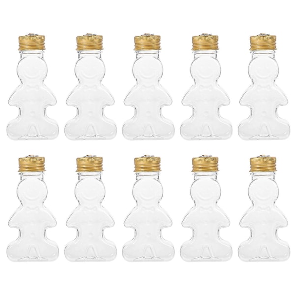 10 st Pepparkaksflaskor Julgranshänge Transparenta Flaskor Tomma Påfyllningsbara Flaskor