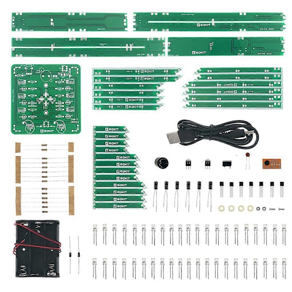 DIY Musik Julgran Lödkit Blinkande LED 3D Julgran Elektronisk Träningspraktikprojekt Monteringssats för Studenter