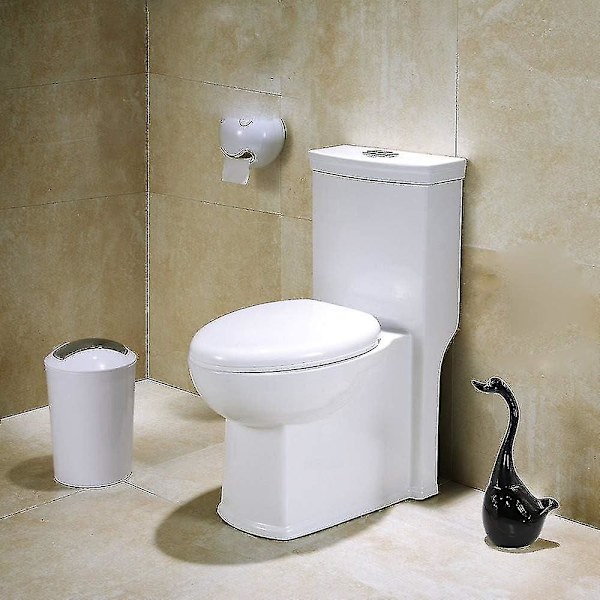 Toalettborste Set Svan Form, Toalettborste Design Toalettborstehållare Och Stativ, För Badrum (svart)