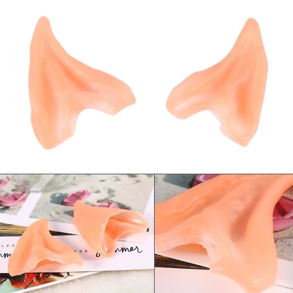 Halloween Angel Alven Elf Ears Hobbit Vulcan Spock Alien Cosplay Kostym Accessoarer Mjuk Halloween Party DekorationC[C]