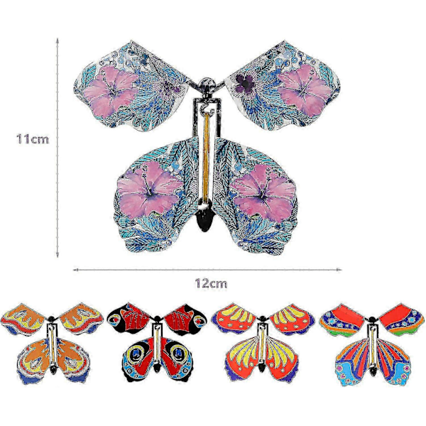 Magic Butterfly 20 kpl Taika Lentävä Perhoskortti Syntymäpäivälahjaksi, Esitystarvikkeet Yllätyslahjat (C)