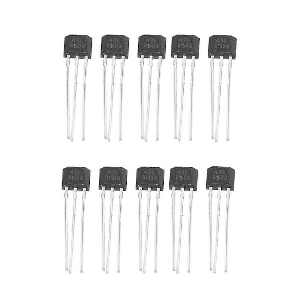 10 st 49E Hall-element OH49E Spänningsregulator Hall-effektsensor Linjärbrytare Black