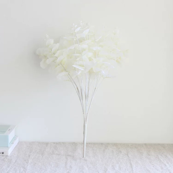 5 stk Svarte Halloween Dekorative Kunstige Blomster - Eucalyptus Stilk Grener Dekorasjon for Bord Innendørs Senterstykker
