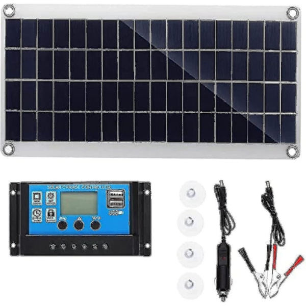300w 12v solpanelssats batteriladdare 300 watt 12 volt avstängt nätsystem med 10a-60a styrenhet