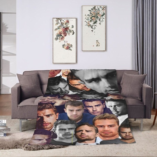 Theo James Filt Pläd - Supermjuk Mikrofiberfilt, Varm och Mysig Plush Present för Rum, Soffa, Kontor, Säng, Bil, Camping, Soffan, Strand
